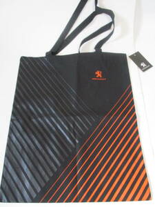 *PEUGEOT Peugeot * с логотипом парусина большая сумка * чёрный X оранжевый * новый товар * не использовался * клик post 198 иен *