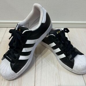 adidas スーパースター 黒白 26cm