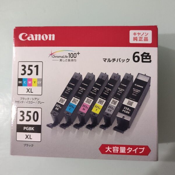 【Canon】《BCI−351XL+350XL/6MP》「大容量タイプの純正インク」《取り付け期限2026年12月》