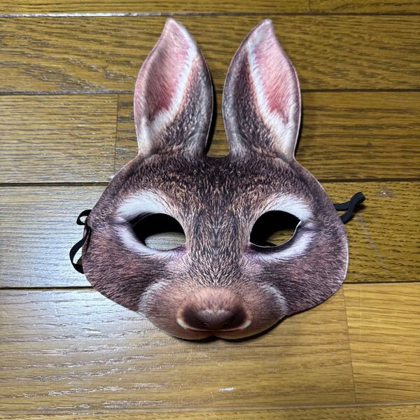 うさぎ ハロウィン 仮面 お面 ハーフマスク 仮装 コスプレ 大人 動物 アニマル リアル 兎