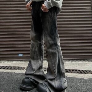 グラデーションヘビーワイドデニムパンツ グランジ y2k