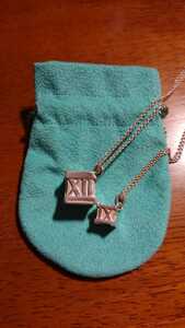 [ Tiffany ] Atlas Cube necklace 2004 2 pcs set silver 