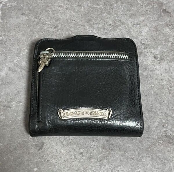 【幻の一品!美品!至極の逸品】クロムハーツ スクエアボタンビル ウォレット 財布