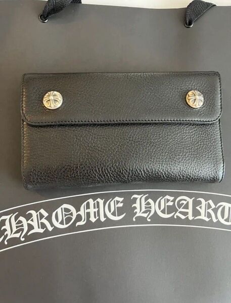 【幻の一品!美品!至極の逸品】クロムハーツ ウェーブクロス ウォレット 財布
