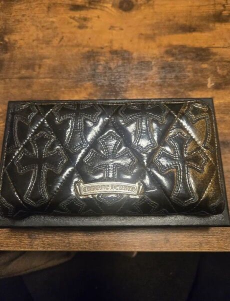 【超美品!至極の逸品】クロムハーツ キルティングウォレット 財布