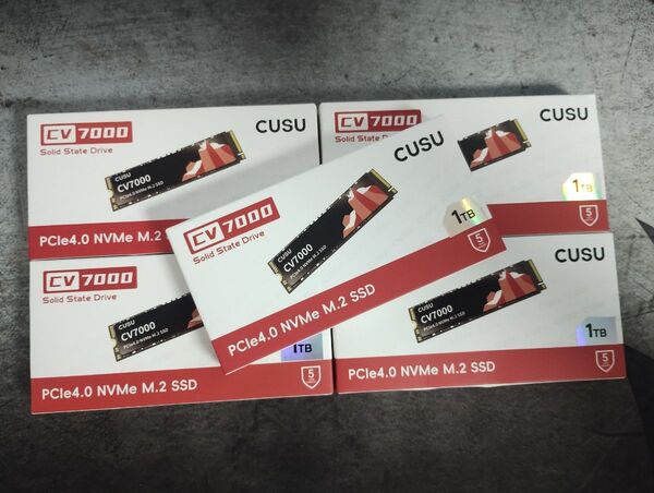 「新品5個セット」 CUSU CV7000シリーズ 容量1TB Gen4 SSD M.2 2280 Read 7300mb/s