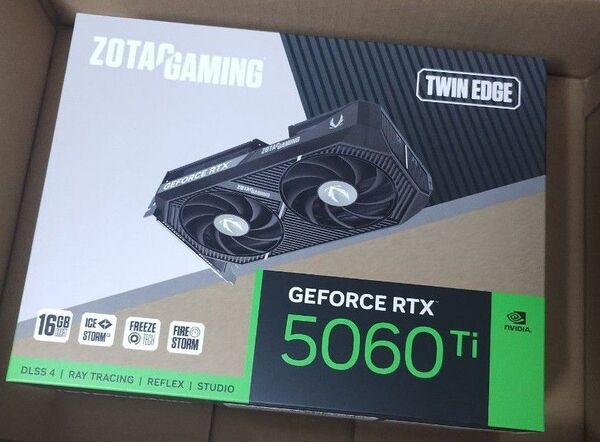 「新品未開封」ZOTAC GAMING GeForce RTX 5060 Ti 16GB Twin Edge