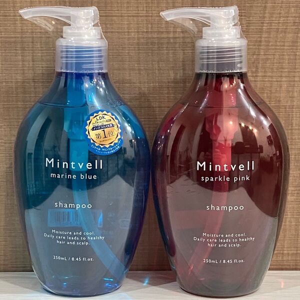 【新品2個セット】Mintvell シャンプー マリンブルー&スパークルピンク 250ml