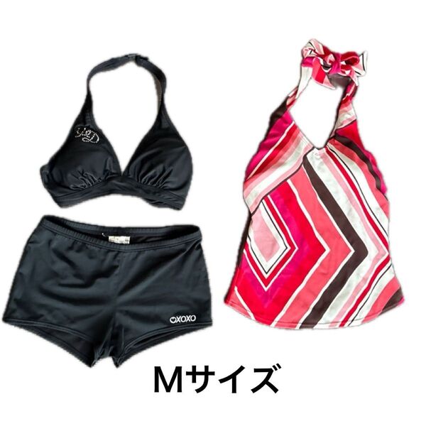 水着姿3点セット まとめ売り ビキニ ホルターネック Mサイズ