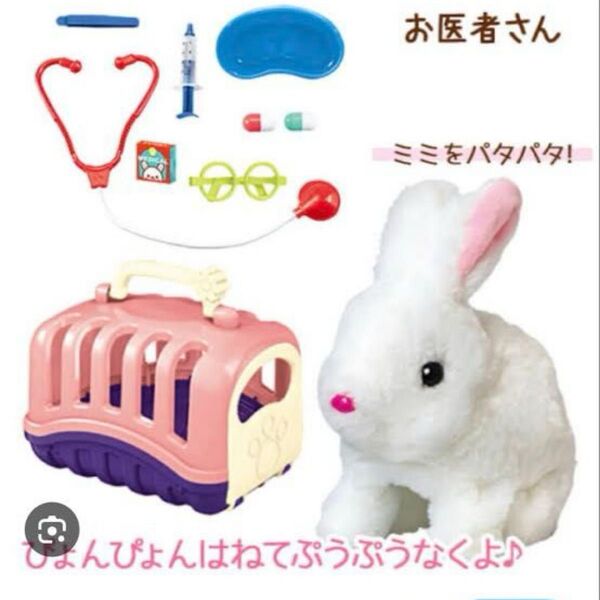 ドッグ&ラビット お世話 キャリー ケース うさぎ ぬいぐるみ お医者さん ラビット セット 最安