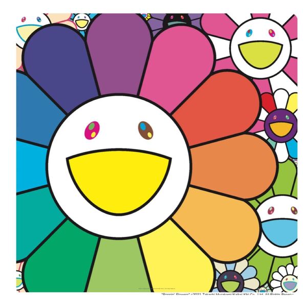 ポップンフラワーズ 村上隆直筆サイン入りエディションプリント 村上隆 takashi murakami 検索)奈良美智 草間彌生