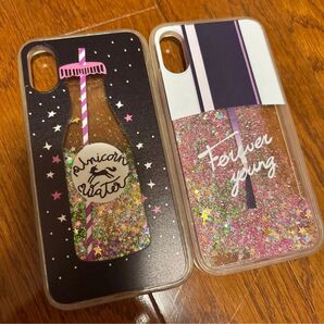 iPhone Xケース キラキラ 2個セット