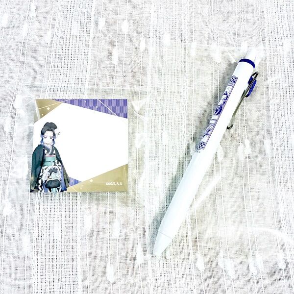 鬼滅の刃 鬼滅の宴 奏宴 柱稽古編 ユニボールワン ボールペンセット 付箋セットA ふせん 胡蝶しのぶ 2点セット まとめ売り