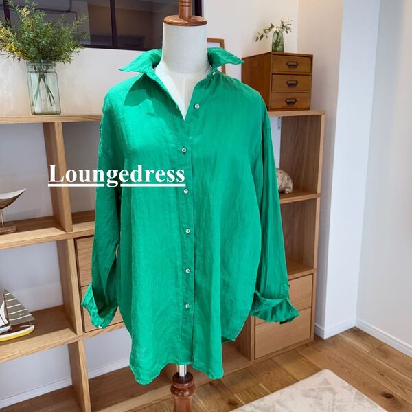 Loungedress ラウンジドレス リネン バックタイシャツ