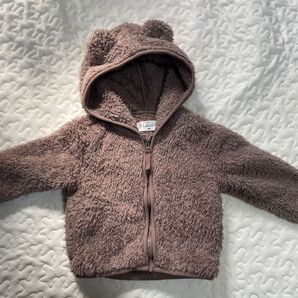ベビー くま耳フリース ブラウン 80size