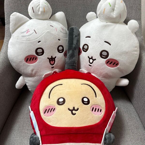 【新品タグ有】ちいかわ 誕生日BIGぬいぐるみ うさぎ&ハチワレ&ちいかわ 3体セット