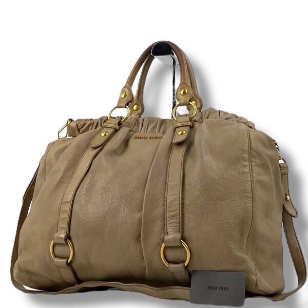 00s miu miu archive vitello lux handbag ミュウミュウ ワンショルダー ハンドバッグ レザー