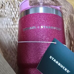 スタバ 3way ステンレスタンブラー STANLEY グリッタービビッドピンク 473ml スターバックス