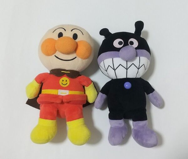 ふわりんスマイルぬいぐるみ アンパンマン ばいきんまん 2体セット