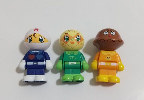 アンパンマン ブロックラボ ドール カレーパンマン メロンパンナちゃん ロールパンナちゃん 穴なし