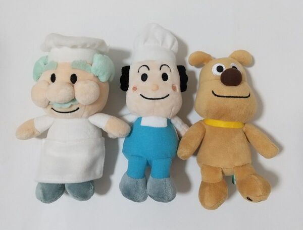 アンパンマン プリちぃビーンズS Plus ジャムおじさん バタコさん チーズ ぬいぐるみ 3体セット