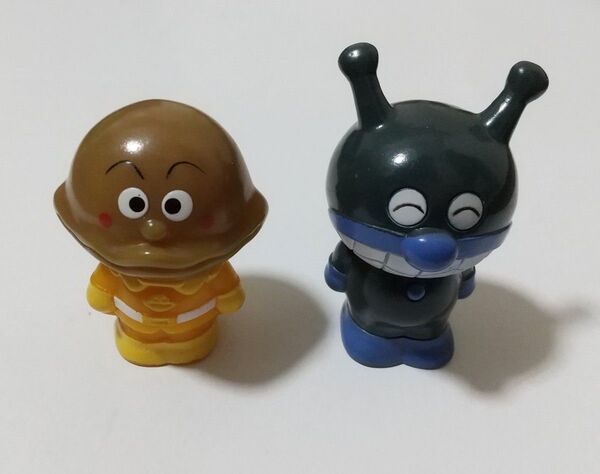 アンパンマン レトロ フィギュア 1995年 カレーパンマン ばいきんまん 当時物 ソフビ