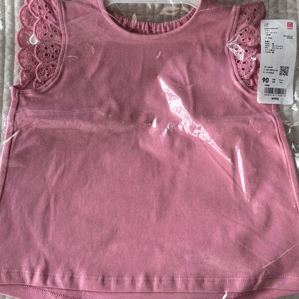 ユニクロ ベビー ドライクルーネックTシャツ ピンク 90