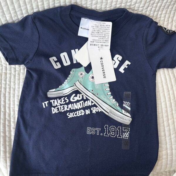 CONVERSE コンバース Tシャツ 100 ネイビー 新品未使用 男の子 キッズ 半袖 夏服 シャツ