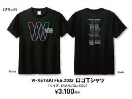 櫻坂46 XLサイズTシャツ W-KEYAKI FES 2022 ブラック