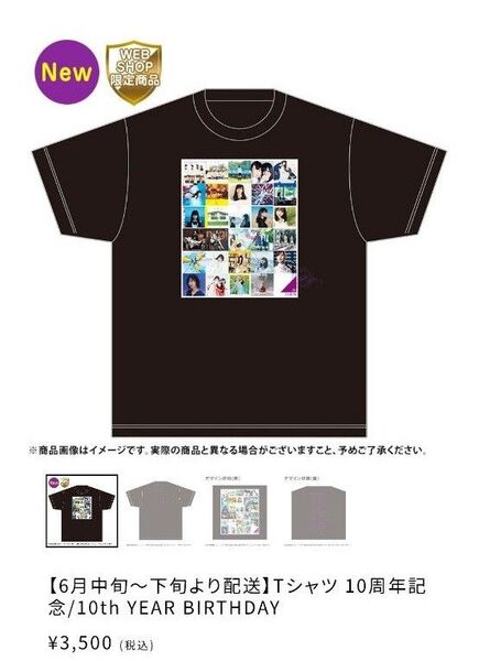 乃木坂46 XLサイズTシャツ 10周年記念