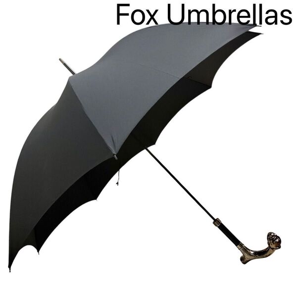 Fox Umbrellas フォックスアンブレラズ 新品 長傘 GT29 Nickel Animal Head 晴雨兼用傘 黒