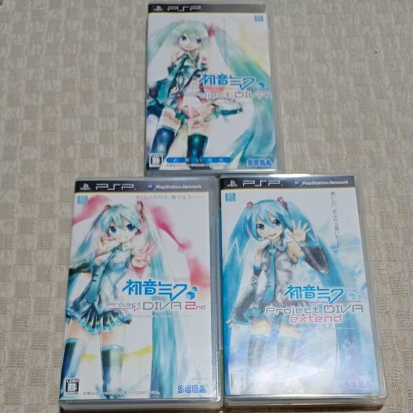 【PSP】 初音ミク -Project DIVA (プロジェクト ディーヴァ)3本セット