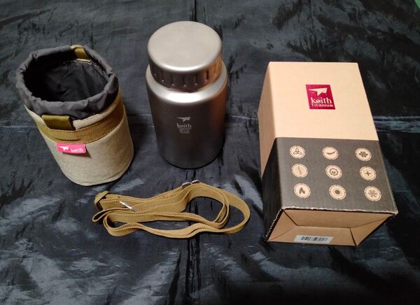 Keith キース水筒 純チタンボトル 210g 900ml