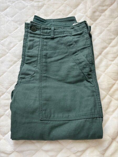 ARMY ベイカーパンツ 軍パン OG107 トラウザーパンツ 古着 コットンサテン