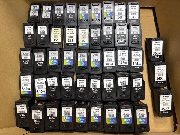 キャノン使用済純正インクカートリッジ 48個