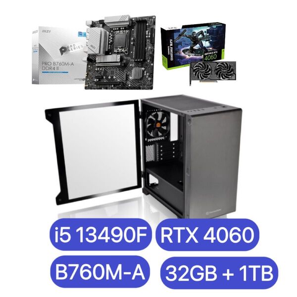 新品 i5 13490F MSI B760M RTX4060 32GBメモリ SSD 1TB ゲーミングPC