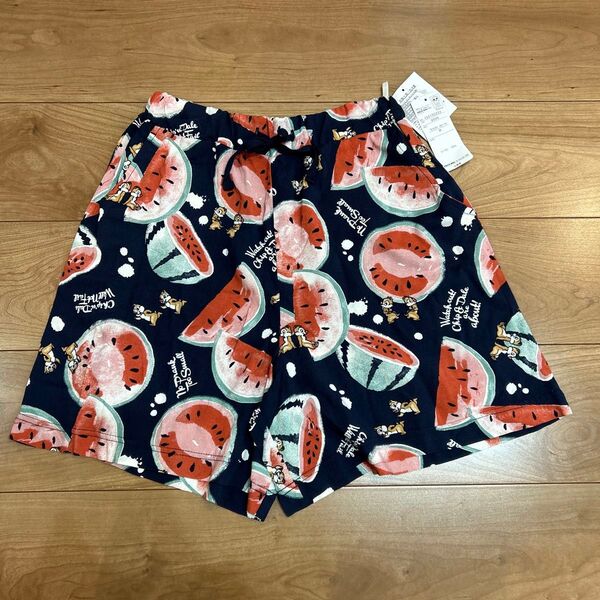 No.131 新品未使用 Disney チップとデール スイカ柄 ルームウェア ハーフパンツ ショートパンツ