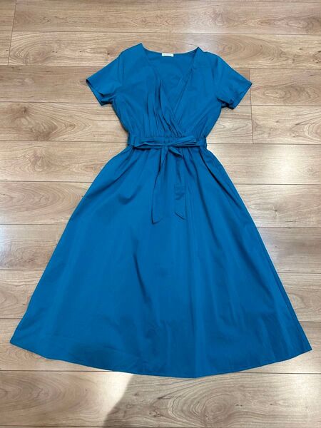 No.107 ハニーズ カシュクール ワンピース ターコイズブルー