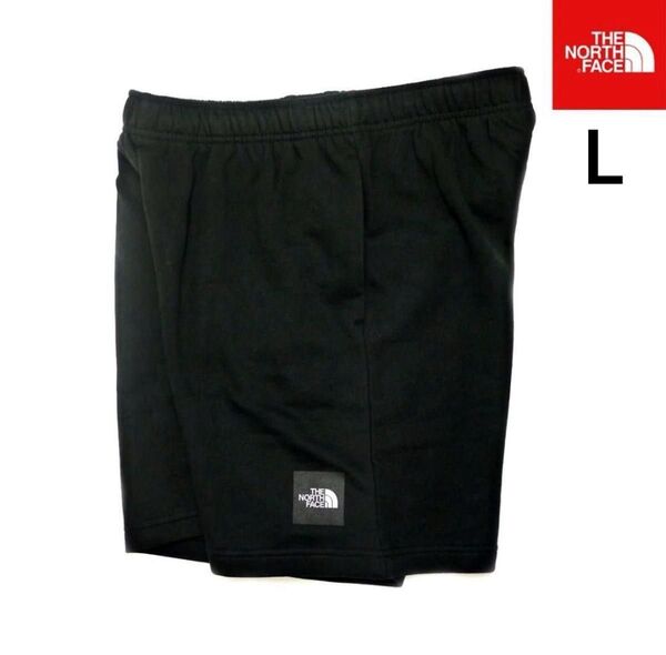 US限定 ノースフェイス BOXロゴスウェットショートパンツ L ブラック 日本未発売 THE NORTH FACE