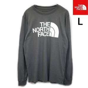 US限定新品 ノースフェイス L ハーフドームロゴ 長袖Tシャツ グレー ロンT THE NORTH FACE