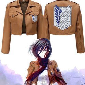 進撃の巨人風 コスプレ ジャケット 男女兼用 自由の翼 紋章 調査兵団 衣装 L