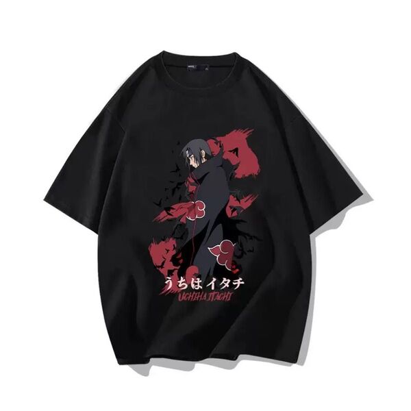 ナルト NARUTO疾風伝 うちはイタチ Tシャツ ブラック Mサイズ