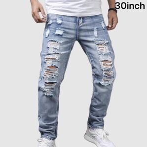 ダメージジーンズ ダメージデニム ストリート ukドリル ラッパー ヒップホップ drip drill ファッション ブリーチ加工