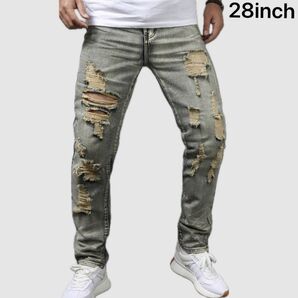ダメージジーンズ ダメージデニム クラッシュ ストリートファッション ukドリル ラッパー drill drip y2k