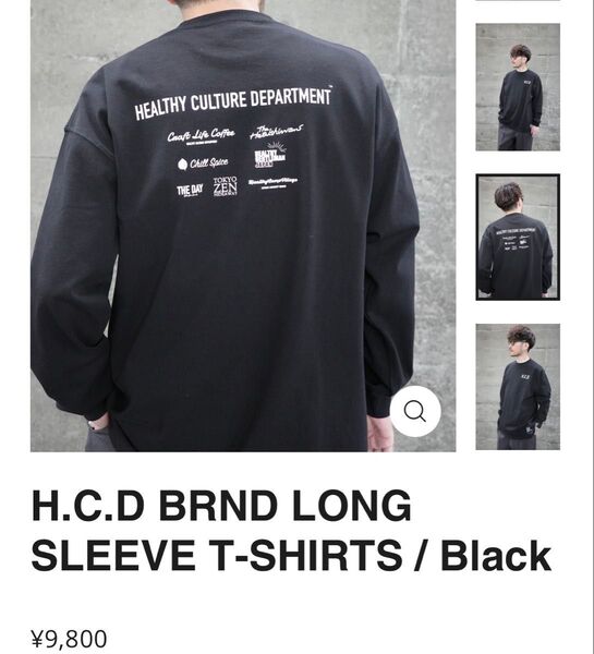 H.C.D BRND LONG SLEEVE T-SHIRTS Black Tシャツ 長袖 ロンT 黒 ブラック XL