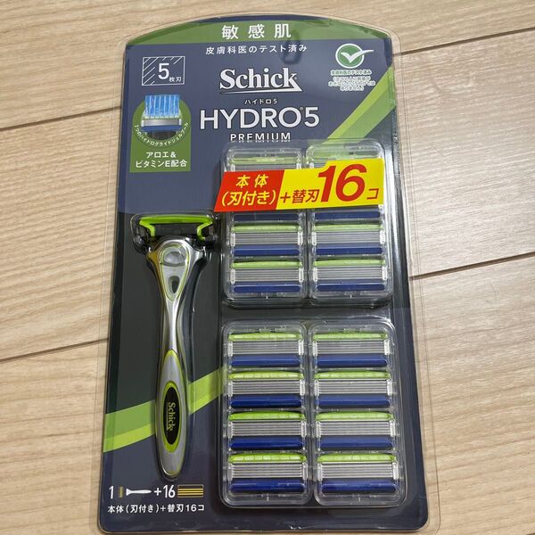 ★新品未開封★Schick (シック) 5枚刃 ハイドロ5 プレミアム 敏感肌用 本体+替刃16P