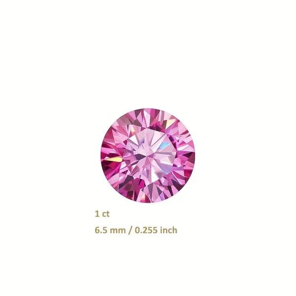 ピンク モアサナイト 1.0ct ルース キラキラ ペンダントトップにも