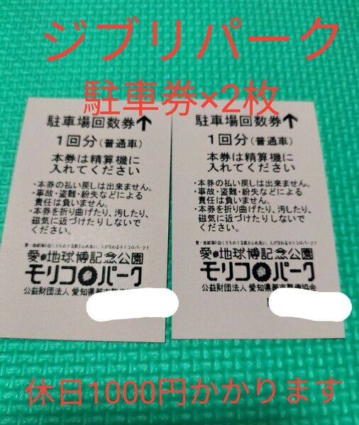 ジブリパーク モリコロパーク 駐車券