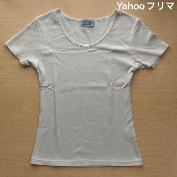 半袖 Tシャツ インナー Uネック カットソー ベージュ Mサイズ 綿100% 日本製