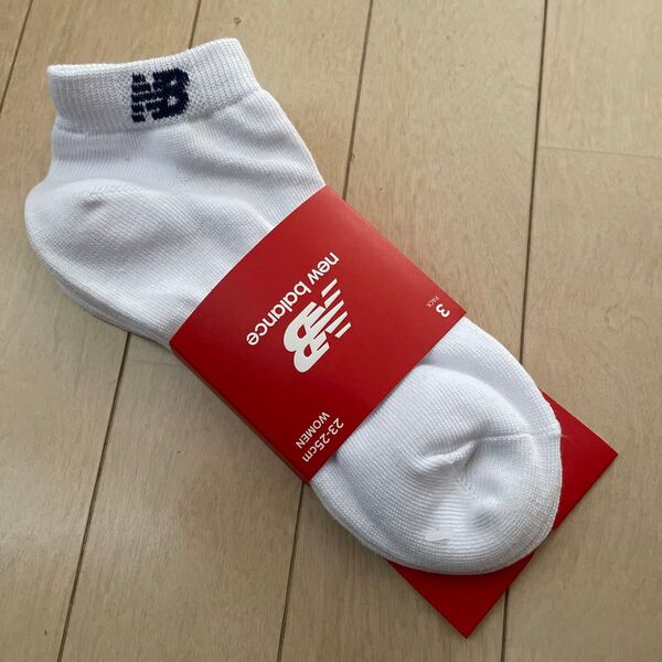 New Balance レディース ソックス 3足セット 23~25cm ホワイト
